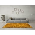 thumbnail image 3 of Ahgly Company Machine Washable Indoor Rectangle Abstract Yellow Modern Area Rugs, 5' x 7', 3 of 4
