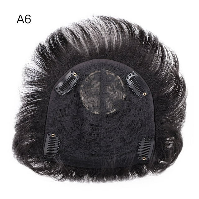 Pièce de Remplacement pour Perruque Homme en Véritable Cheveux Humains, Pièce de Remplacement pour Tête, Perruque Déguisement