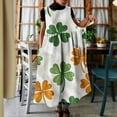 thumbnail image 1 of Uootdi Robes Tablier pour Femmes Col Rond Sans Manches Imprimé Floral Poche Robes Maxi Boho Légères Amples Robes Chasuble Cadeau, 1 of 7