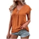 thumbnail image 1 of Blusa informal de manga corta con cuello en V de verano para mujer de Umfun Fashion, color naranja, talla S, 1 of 5