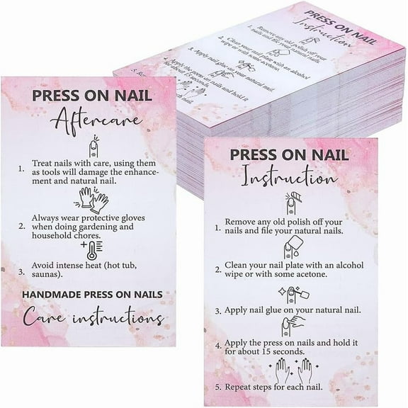 Paper Display Cards for Nails Rectangle 8.7x5.4x0.02cm 240 sheets/set