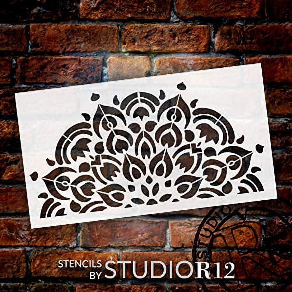 CrafTreat Flower Stencils for Painting on Wood, Canvas, Paper, Fabric and Wall - Mum Flower - Size: A4 (8.3 x 11.7 inch) - Reusable DIY Art and Craft