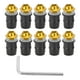 thumbnail image 1 of Kit de tornillos universales para parabrisas de motocicleta M5x16mm/0,6 pulgadas, 10 Uds., con llave dorada, 1 of 5