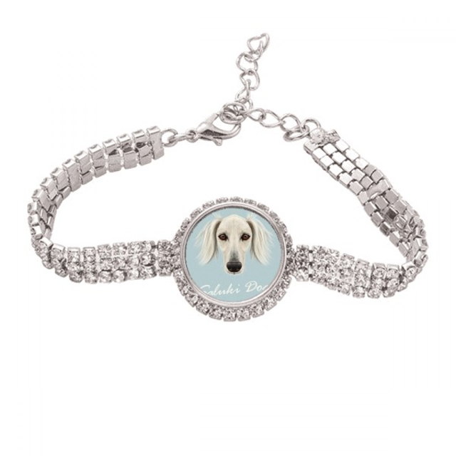 Pulsera de tobillera Unbranded Cara larga White Saluki joyería de diamantes