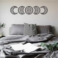 thumbnail image 4 of 5Pcs Moon Phase Wall Decorations Moon Wall Art Decor Hanging Boho Wooden Decoration Set Aesthetic with Stickers, 4 of 9
