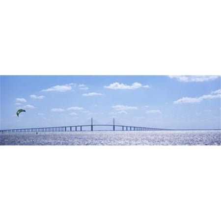 Bridge across a bay Sunshine Skyway Bridge Tampa Bay Florida USA Poster Print by - 36 x 12