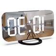 thumbnail image 2 of CNKOO Creative LED Digital Electronic Clock Dual USB Output Inductive Dimming Mirror Clock for Bedroom Study - Black White, 2 of 2