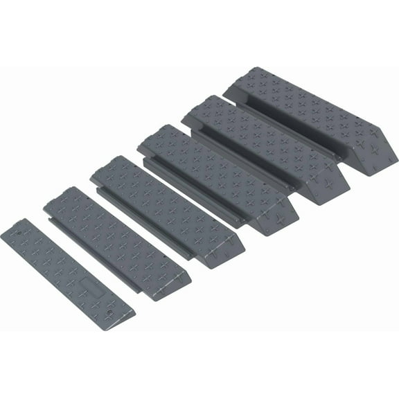 1", 2", 3", 4", 5", 6" inch Rise Assemble Threshold Ramp, 6-Piece Design Durable HDPE Extensible Doorway Ramps, Detachable Portable Wheelchair Ramps (1"-6" Assemble Ramp)