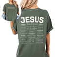 thumbnail image 4 of Jesus Is King Names of God Christian T-Shirt – Yahweh Worship Faith Graphic Tee, Religious Shirt Gift for Jesus Lovers Men & Women, 4 of 6