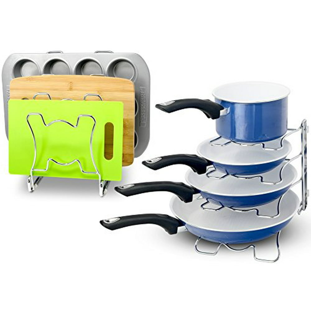 2 Pack SimpleHouseware Kitchen Pan and Pot Cookware Organizer