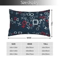 thumbnail image 2 of Salouo Navy Blue Geometric Pattern Pillow Cases,1PC Pillow Covers with Envelope Closure Decorative Pillow Case for Bed Couch,Pillows Not Included-14"x20", 2 of 6