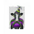 thumbnail image 3 of Fab Funky 12x14 Black Modern Framed Museum Art Print Titled - Mardi Gras Cow, 3 of 5