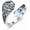 Lotus, variant on Cross Spoon Ring 925 Sterling Silver Cross Vintage Turquoise Thumb Rings Adjustable Size 8 Western Jewelry Gifts for Women