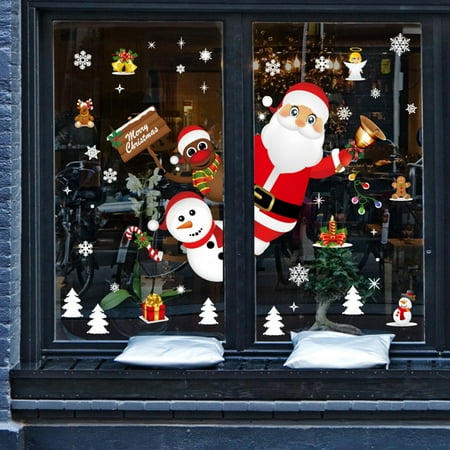 Christmas Restaurant Mall Decoration Snow Glass Window