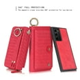 thumbnail image 3 of Samsung Galaxy Note20 Wallet Detachable Case, Dteck [Woven Pattern] Zipper Purse Phone Case Multi-functional Folio Flip Leather Removable Magnetic Back Cover For Samsung Galaxy Note20 5G, Red, 3 of 12