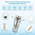 thumbnail image 2 of 3Pack Bathroom Sink Stopper For 1.1-1.3In Pop Up Drain Filter With Hair Strainer, 2 of 6