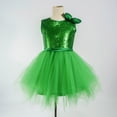 thumbnail image 4 of vigerkar Toddler Tutu Dress Little Girls Fluffy Summer Dresses Casual Party Tulle Sundress for Kids 3-12Y (Green, 4-5 Years), 4 of 7