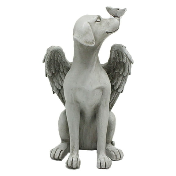 Angel Dog Memorial Statue, Dog Memorial Stones, Garden Resin Sleeping Dog Ornament, Dog Passing Away Bereavement Gifts, Pet Loss Gift for Dog, Pets Grave Marker, Tribute Statue