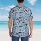 thumbnail image 4 of Fotbe Dolphins Camisa Hawaiana para Hombre Unisex – Camisa Casual de Verano con Botones de Manga Corta de Algodón y Lino,Large, 4 of 7
