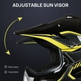 thumbnail image 6 of ILM Youth & Kids Dirt Bike Helmet ATV Motocross Off-road Full Face Protective Helmet DOT(Yellow, X-Large), 6 of 8