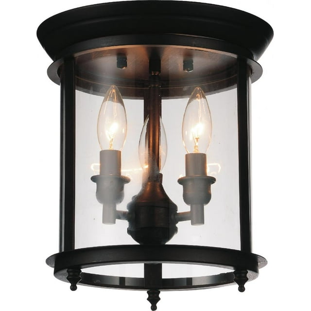 CWI Lighting 9809C10-3-109 Support de Cage à 3 Lumières avec Finition Bronze Huilé