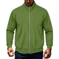 thumbnail image 2 of Bxsruta Mens Athletic Track Jacket Full Zip Workout Jacket Running Workout Sweatshirt Casual Outerwear, 2 of 7