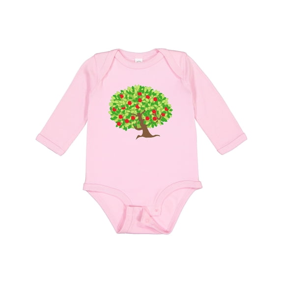Inktastic Apples in Tree Boys or Girls Long Sleeve Baby Bodysuit