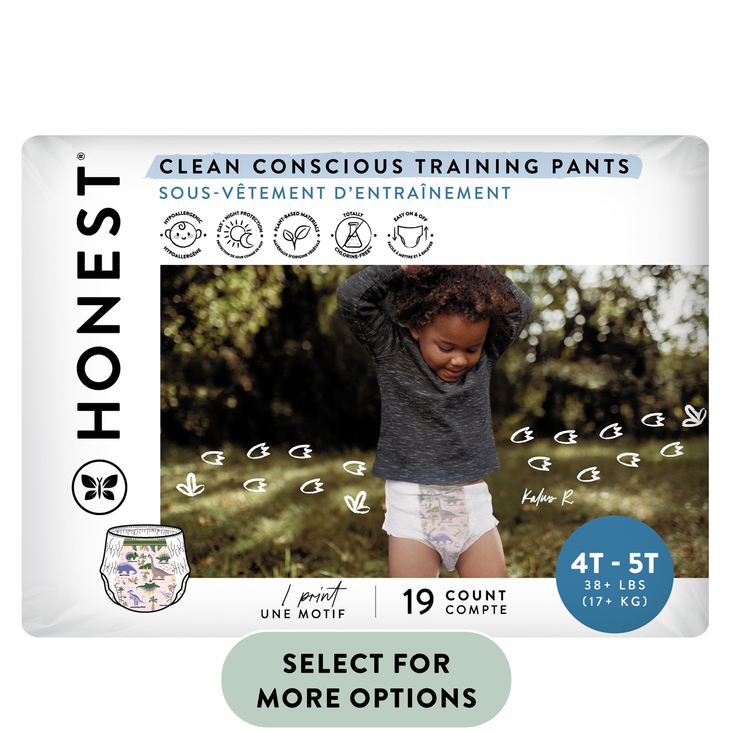 The Honest Company Training Pants, Size 4T5T, 19 Count (Select for More Options)