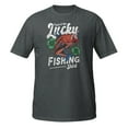 thumbnail image 2 of Funny Lucky Fishing Angler 4 Leaf Clover Apparel T-Shirt (Dark Heather, 2XL), 2 of 2