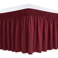 thumbnail image 2 of Jinsinto Wrap Around Bed Skirts for Queen Size Beds Drop, Elastic Dust Ruffles Easy Fit Wrinkle & Fade Resistant Silky Luxurious Fabric Solid Machine Washable, 2 of 6