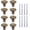 Brown, variant on 8pcs Vintage Ceramic Knobs, Retro Drawer Knobs for Dresser Closet Cupboard, Decorative Cabinet Pulls with Screws for Kitchen Furniture Door Hardware (Blue 2)