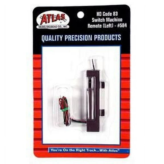 Atlas Remote Switch Machine Left for Code 83 & True-Track HO Scale Trains