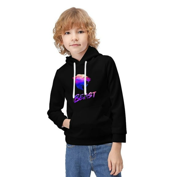 Mr Beast Hoodies Pullover Jumpers Tops Long Sleeve Hoodie Unisex Hooded Sweatshirt Long Sleeve Pullover Hoody with Pocket for Boys Girls Kids Teens