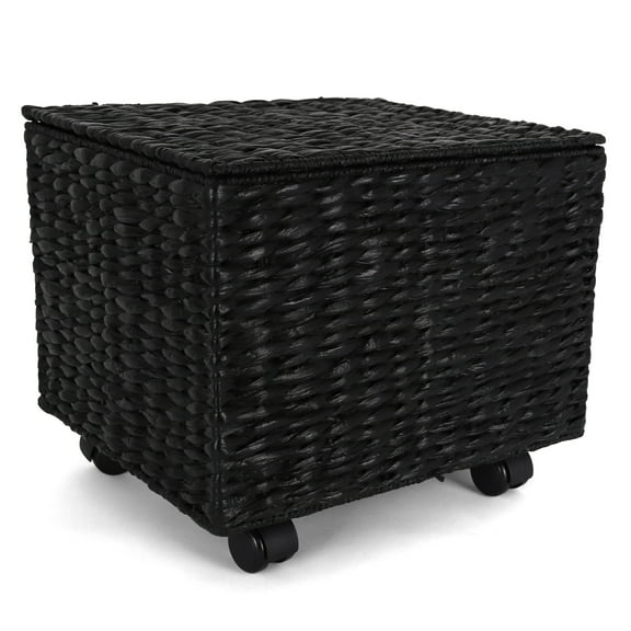 Seagrass Rolling File Cabinet Black - Letter