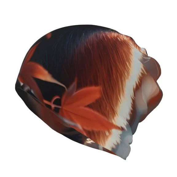 Disketp Red Panda Autumn Branches Slouchy Beanie Hip-Hop Soft Lightweight Running Beanie Adult Hats Chemo Cap for Men Women