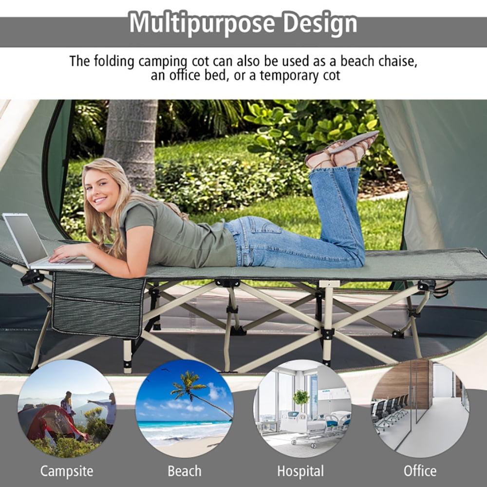 Aimee Lii 28.5 Inch Extra Wide Sleeping Cot for Adults with Carry Bag, Outdoor Folding Camping Bed for Sleeping Hiking Travel, Gray Aimee Lii 28.5 Inch Extra Wide Sleeping Cot for Adults with Carry Bag, Outdoor Folding Camping Bed for Sleeping Hiking Travel, Gray