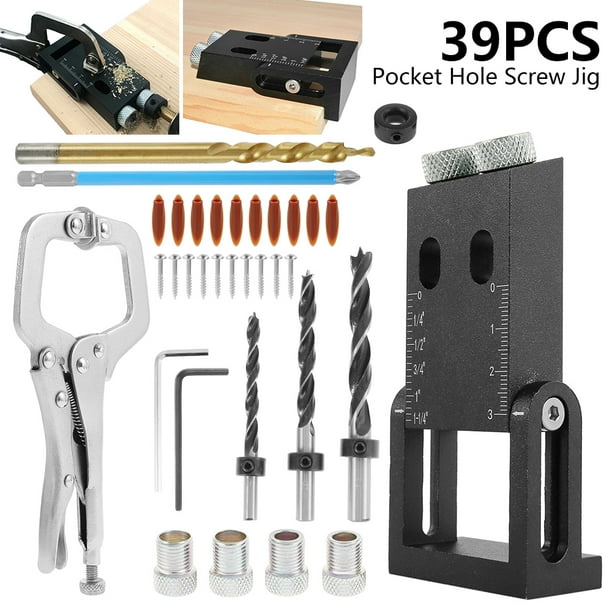 Hands DIY Jig Set, Pocket Hole Screw Jig With Screws For Clean Corner