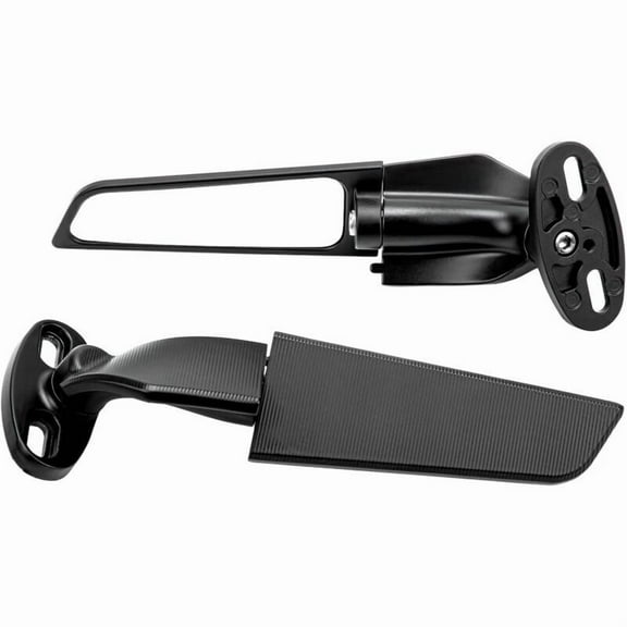 2PCS Adjustable Rotating Side Mirror, Metal Wing Mirror with Removable Stud for Ninja 250, Suzuki, ZX10R Motorcycles