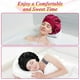 thumbnail image 5 of Gorro de dormir de satén elástico de ala ancha para mujer, gorro de quimioterapia, gorro para el cuidado del cabello de color sólido, 5 of 6