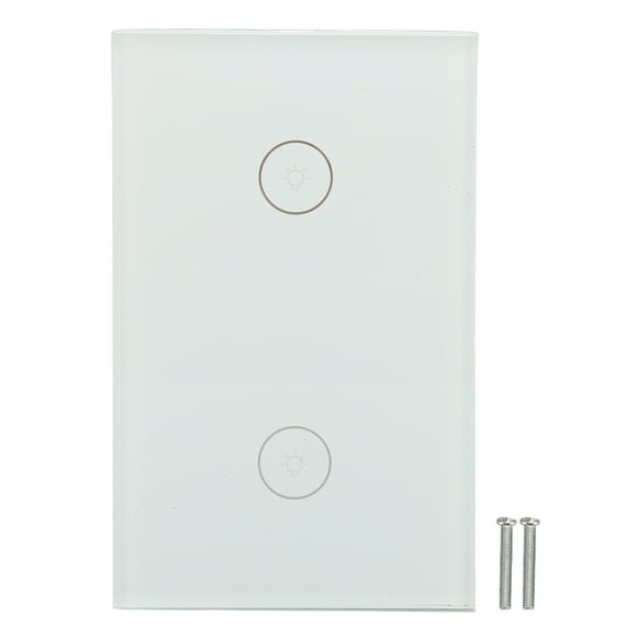 Smart Wall Light Switch,Double Buttons WiFi Smart Remote Control Wall Switch Wi Fi Light Switch Remarkable Clarity