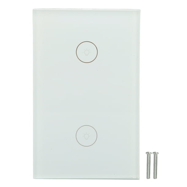 Interruptor táctil inteligente WiFi con botones dobles, interruptor de Control inalámbrico para luz de pared del hogar, 100-240V