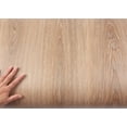 thumbnail image 3 of ROSEROSA Peel and Stick PVC Faux Wood Self-Adhesive Wallpaper Covering Counter Top Shelf Liner Dream Oak 2.00 Feet(W) X 6.56 Feet(L), 3 of 6
