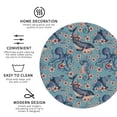 thumbnail image 3 of Lsque Underwater Animals and Flowers Pattern 4" Drink Coasters Set of 4, PVC Leather Absorbent Coasters, Table Coaster Set Decorative Coffee Cup Coasters Housewarming Gift -Round Shape, 3 of 6