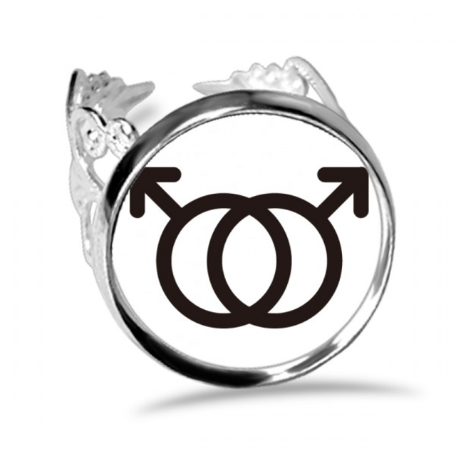 Reconocimiento de la igualdad de género entre los hombres Anillo de compromiso de boda de amor ajustable Unbranded M