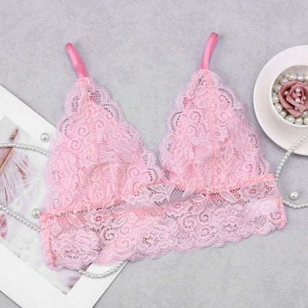 

Ykohkofe Women Plus Size Vest Crop Wireless Bra Lingerie Sexy V-Neck Underwear Sleepwear