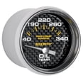 thumbnail image 3 of Auto Meter 200764-40 - Marine 2.06" Carbon Fiber In-Dash Mount Electric Oil Temperature Gauge, 3 of 3