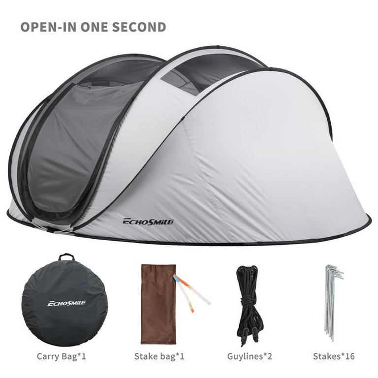 Echosmile 4-6 Person Up Tent With Rain - Walmart.com