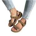 thumbnail image 5 of Womens Sandals, Dressy Strappy Arch Support Wedge Shoes, Orthopedic Sandals for Women, Walking Open Toe Ankle Strap Shoes, Comfortable Platform Slip-On Summer Beach Casual, 5 of 7