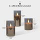 thumbnail image 4 of 3 Velas led de Cristal Gris con Mando para Navidad, Velas a Pilas con Temporizador Decorativas, 4 of 4