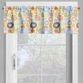 thumbnail image 4 of Ambesonne Retro Valance & Curtain, Flowers Leaves Circles Plot, 55"x30", White Multicolor, 4 of 7